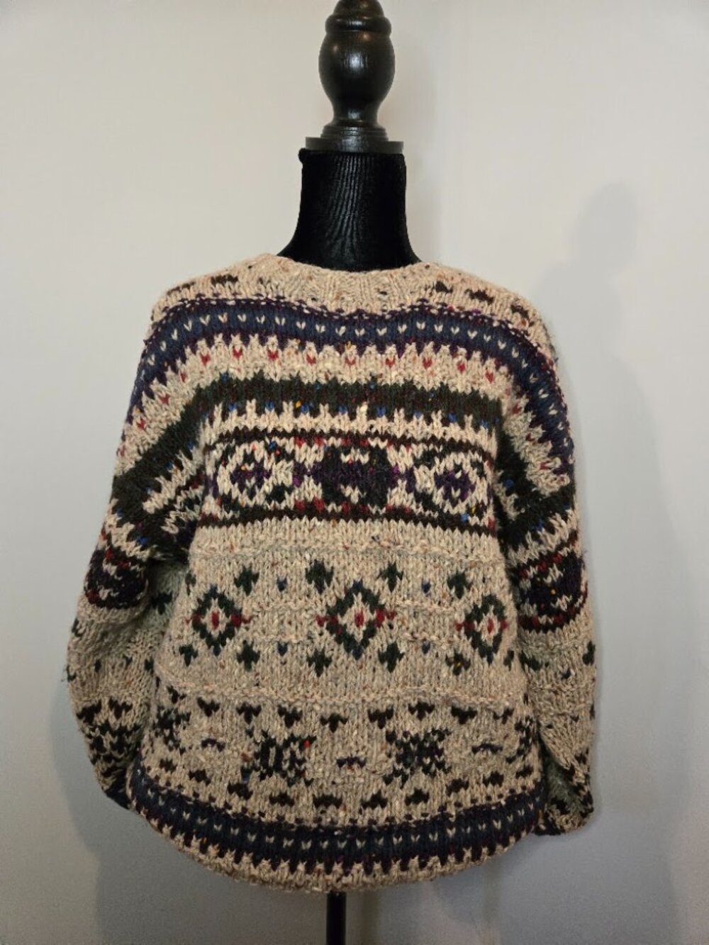 Vintage 80s Woolrich 9611 Fair Isle Nordic Wool Sweater Men’s L